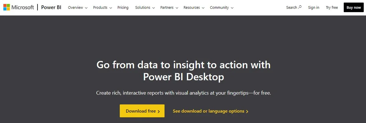Microsoft Power BI Interface